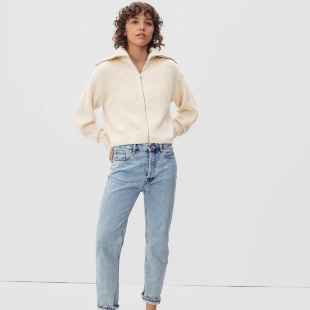 Everlane Chunky knitted zipper sweater